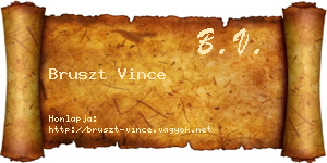 Bruszt Vince névjegykártya